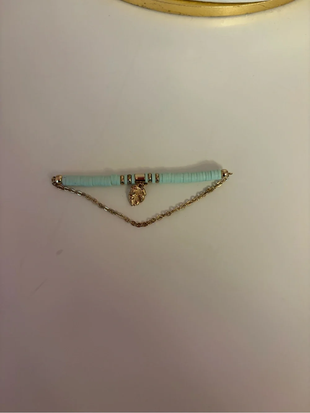 Delicate White & Light Green Beaded Stretch Bracelet Set